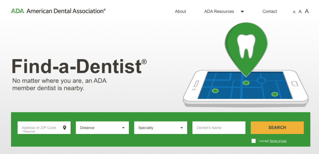 ADA - Find a Dentists Tool - Golden State Dentists